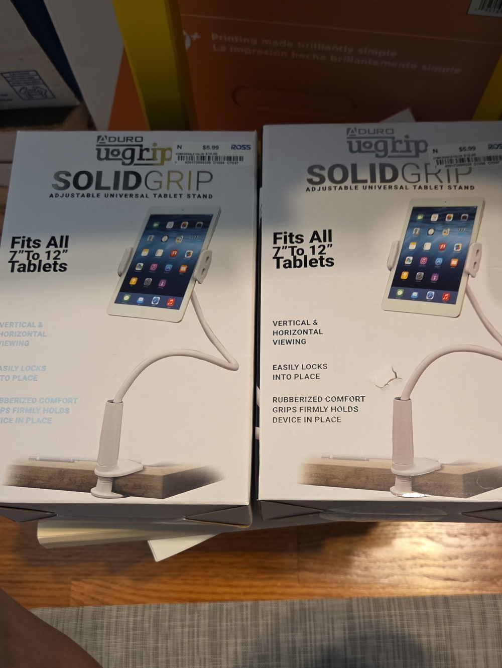 Aduro U-Grip SolidGrip Adjustable Tablet Stand - White